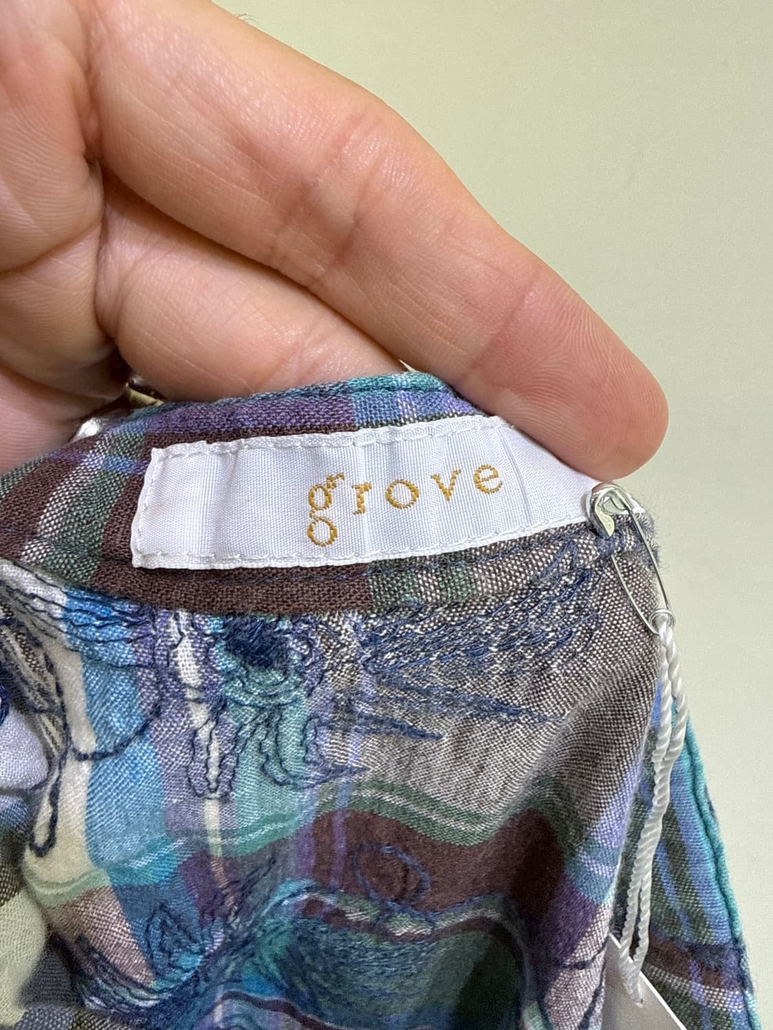 GROVE 체크 롱 스커트  상품이미지5