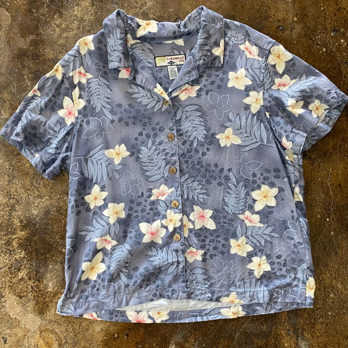 빈티지 꽃무늬 반팔 셔츠 상품이미지1