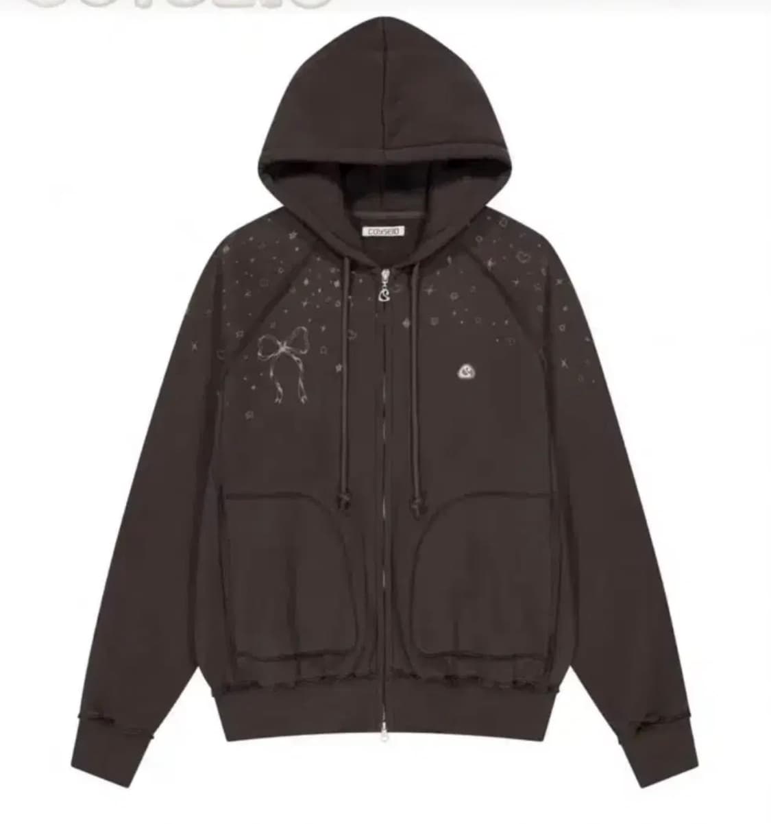 코이세이오 트윙클 후드집업 브라운 상품이미지1