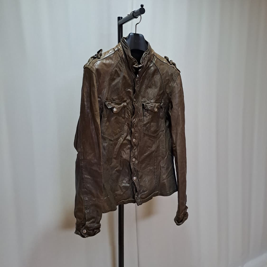 (택포) 올세인츠 리얼레더 셔츠 XL B276 상품이미지2