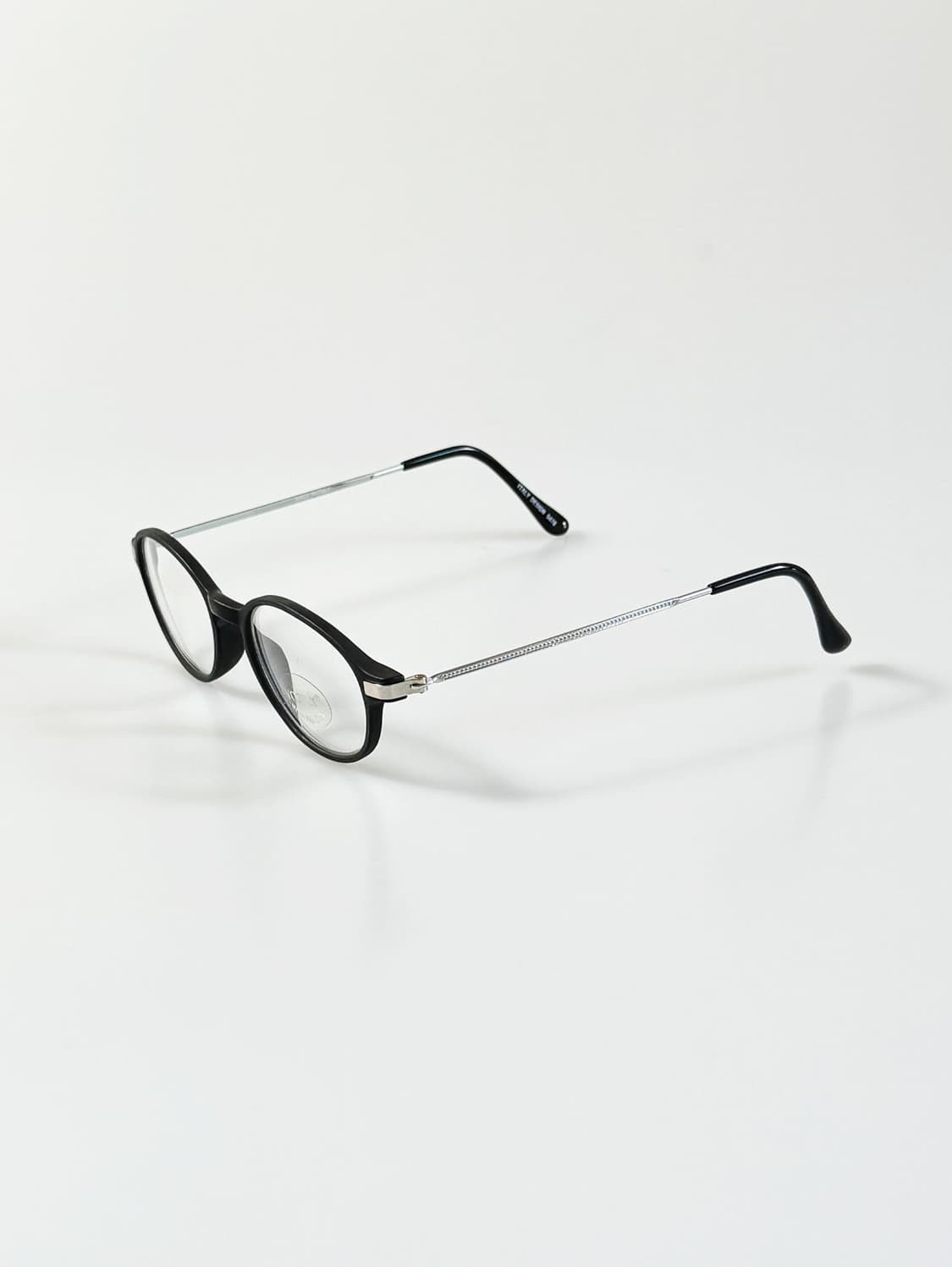 90s VORTEX 블랙 실버 뿔테 오벌 프레임 빈티지 안경 상품이미지3