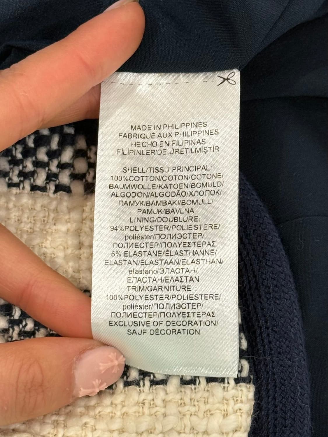 로렌 랄프로렌 아이보리 스트라이프 코튼 파이핑 블레이저 상품이미지10