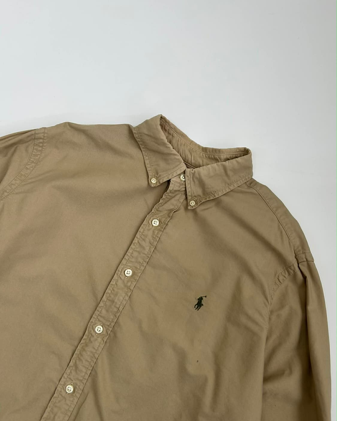 [L] 폴로 랄프로렌 신형 큐알 클래식핏 베이지 셔츠 상품이미지7