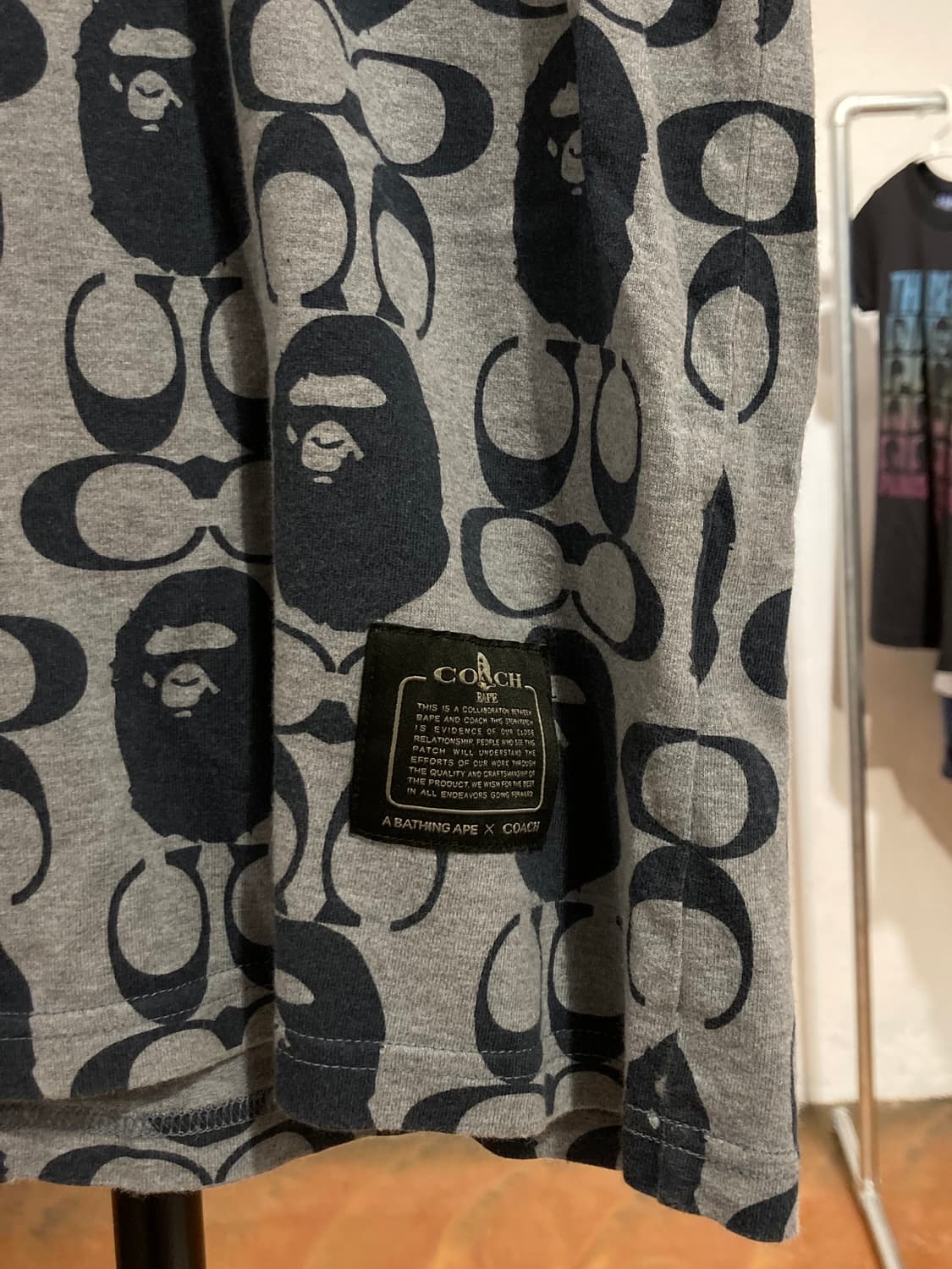 COACH x BAPE 콜라보레이션 로고 티셔츠 / L 사이즈 상품이미지3