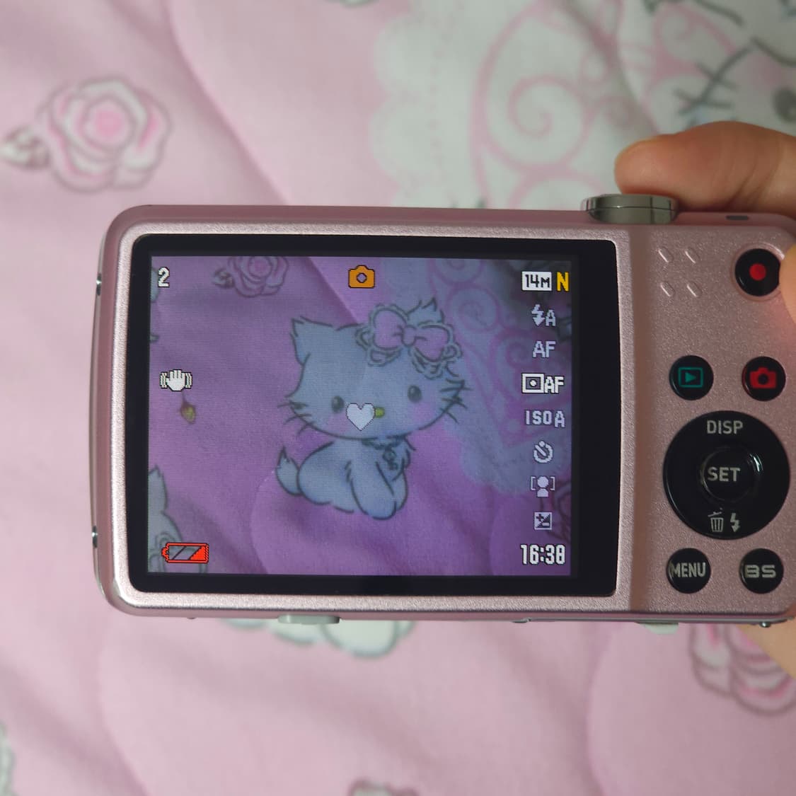 작례O)카시오 엑슬림 EX-Z550 핑크 풀박스 차정원 디카 상품이미지8