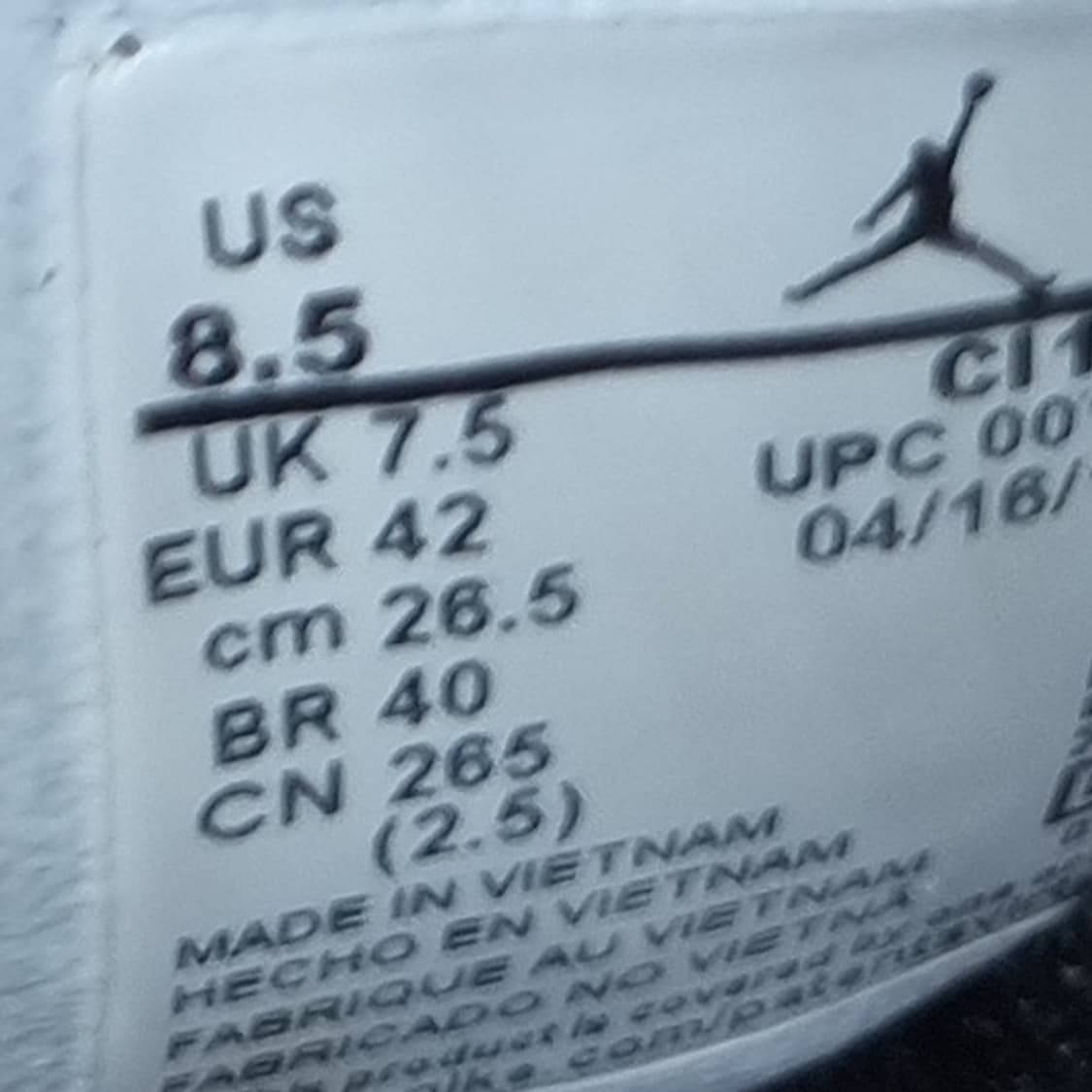 나이키 조던 점프맨 다이아몬드 미드 농구화 265 상품이미지6