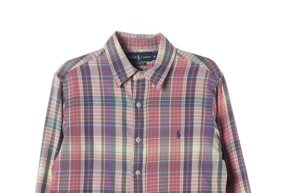 폴로 랄프로렌 멀티 체크 리폼 크롭 셔츠 M 상품이미지3