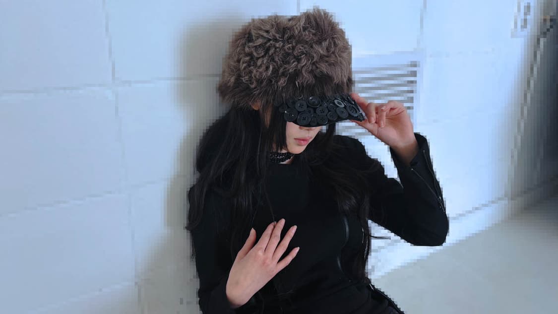 Custom🐾)greyish-brown fur button cap 상품이미지10