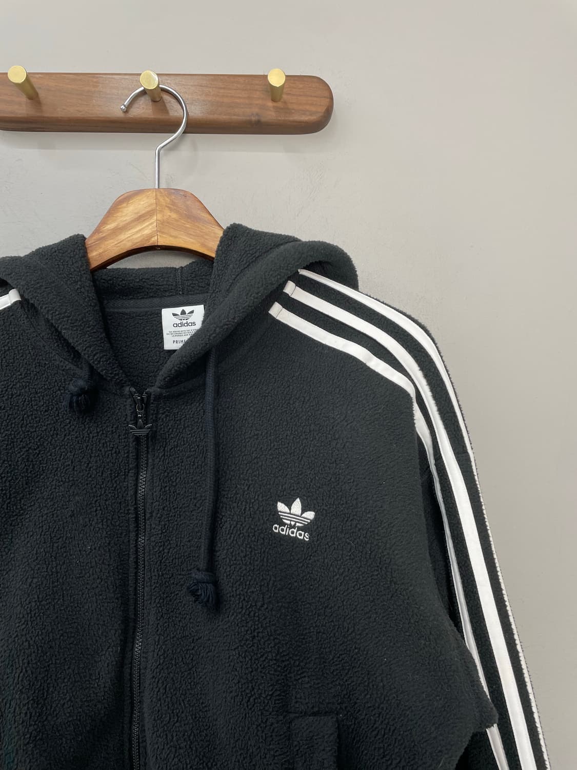 아디다스 플리스 숏 블랙 후드집업 H1558 상품이미지3