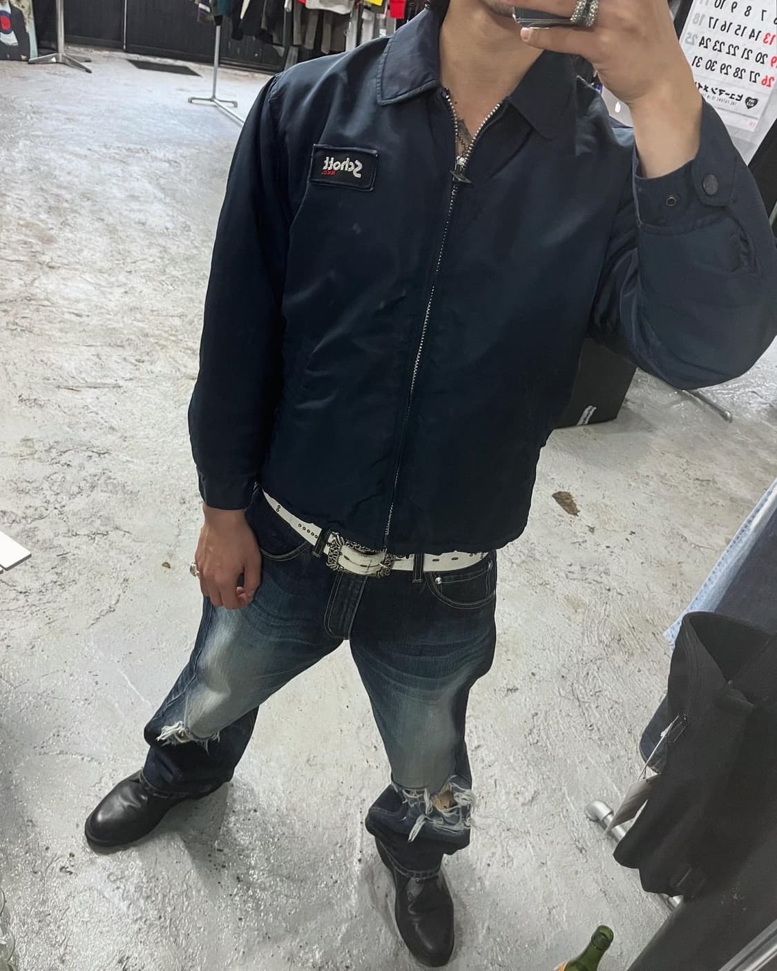 90s Schott tanker bomber jacket 상품이미지1