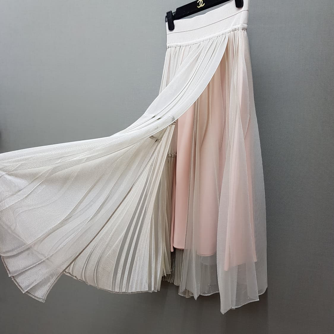 한섬 시스템 2021 언발 플리츠 롱 스커트 61-90사이즈 상품이미지5