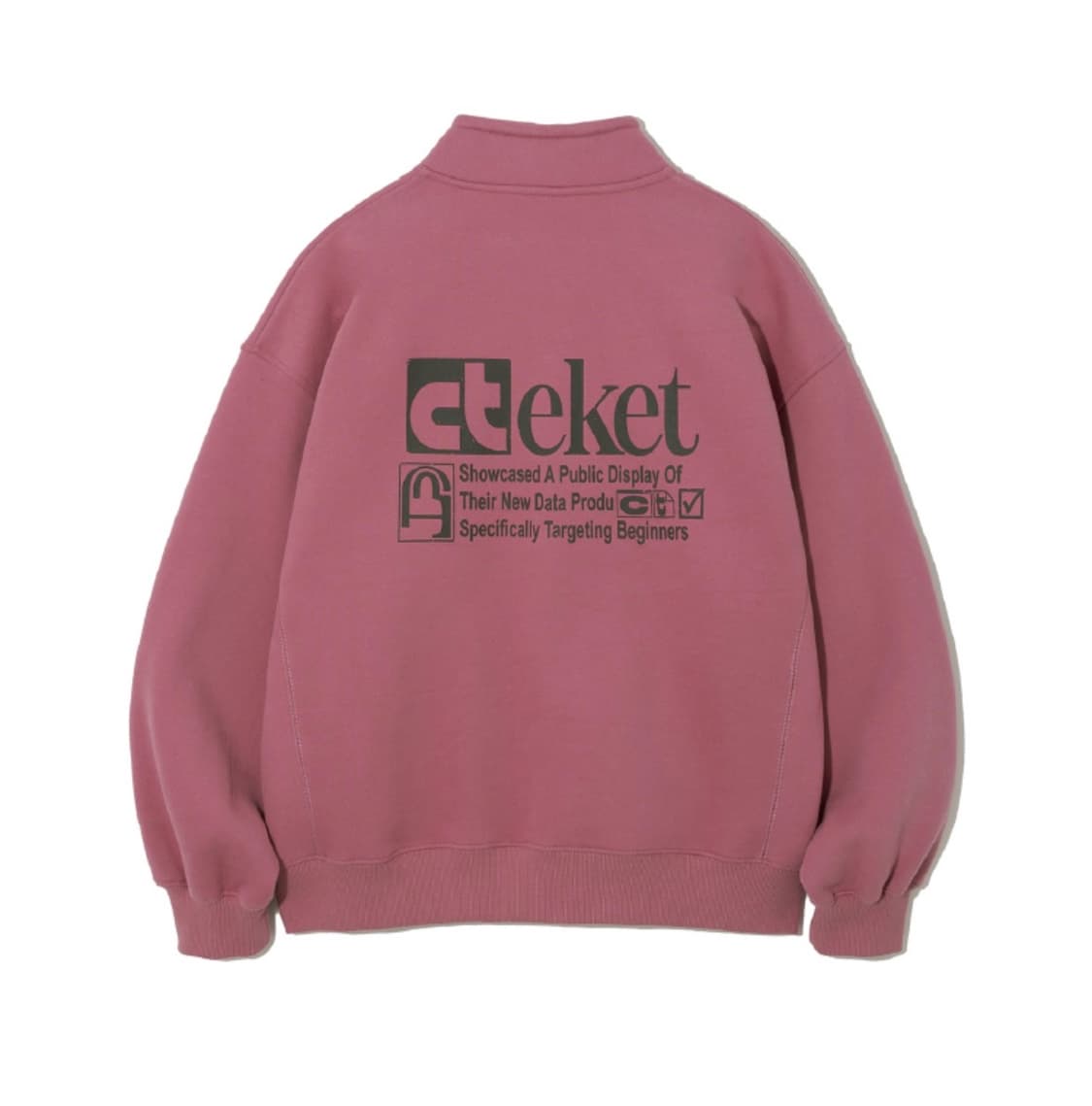 테켓 Plan Half Zip-Up Sweatshirt Pink 상품이미지2
