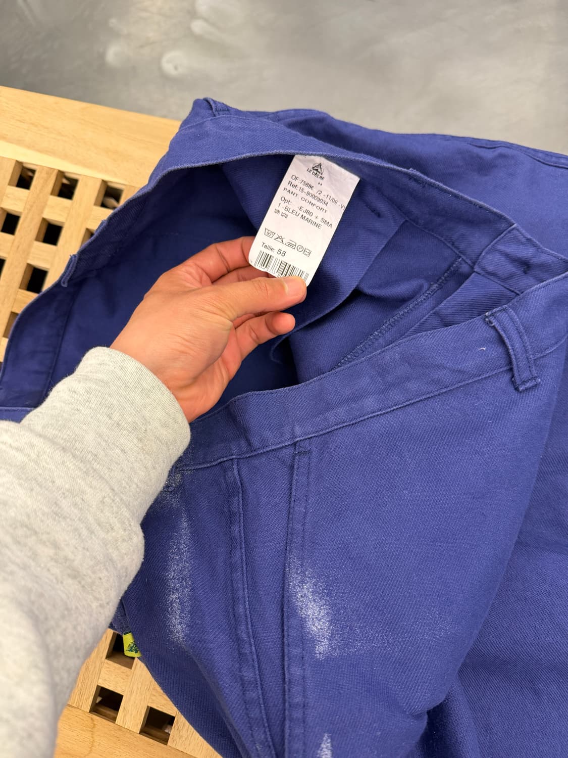 OLD VINTAGE WASHED NAVY FRENCH 프렌치워크팬츠 상품이미지6
