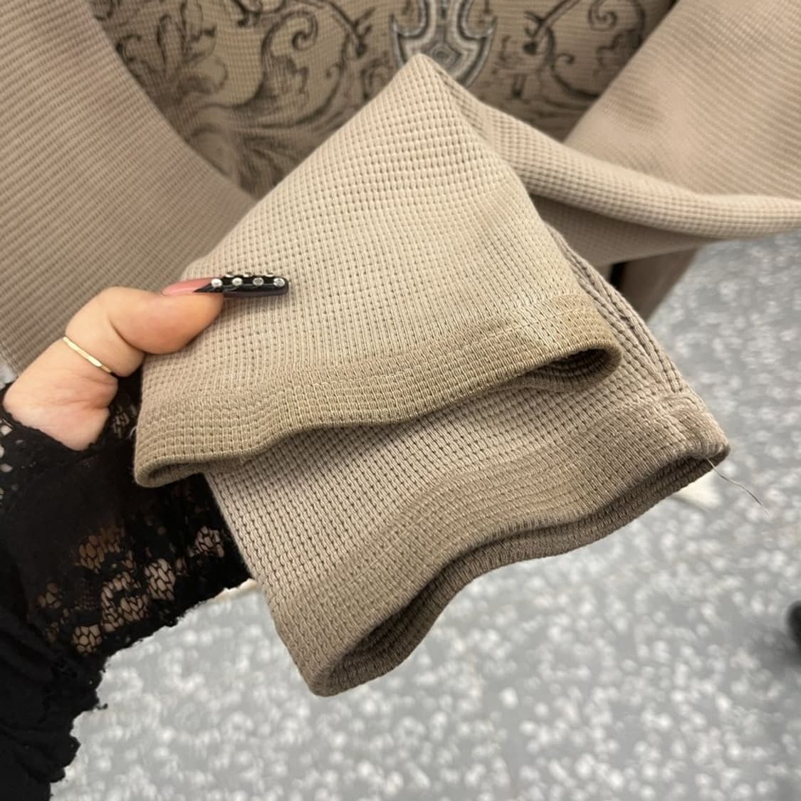 버커루 올드스쿨 락시크 고딕 스컬 와플 롱슬리브 105 C10554 상품이미지8