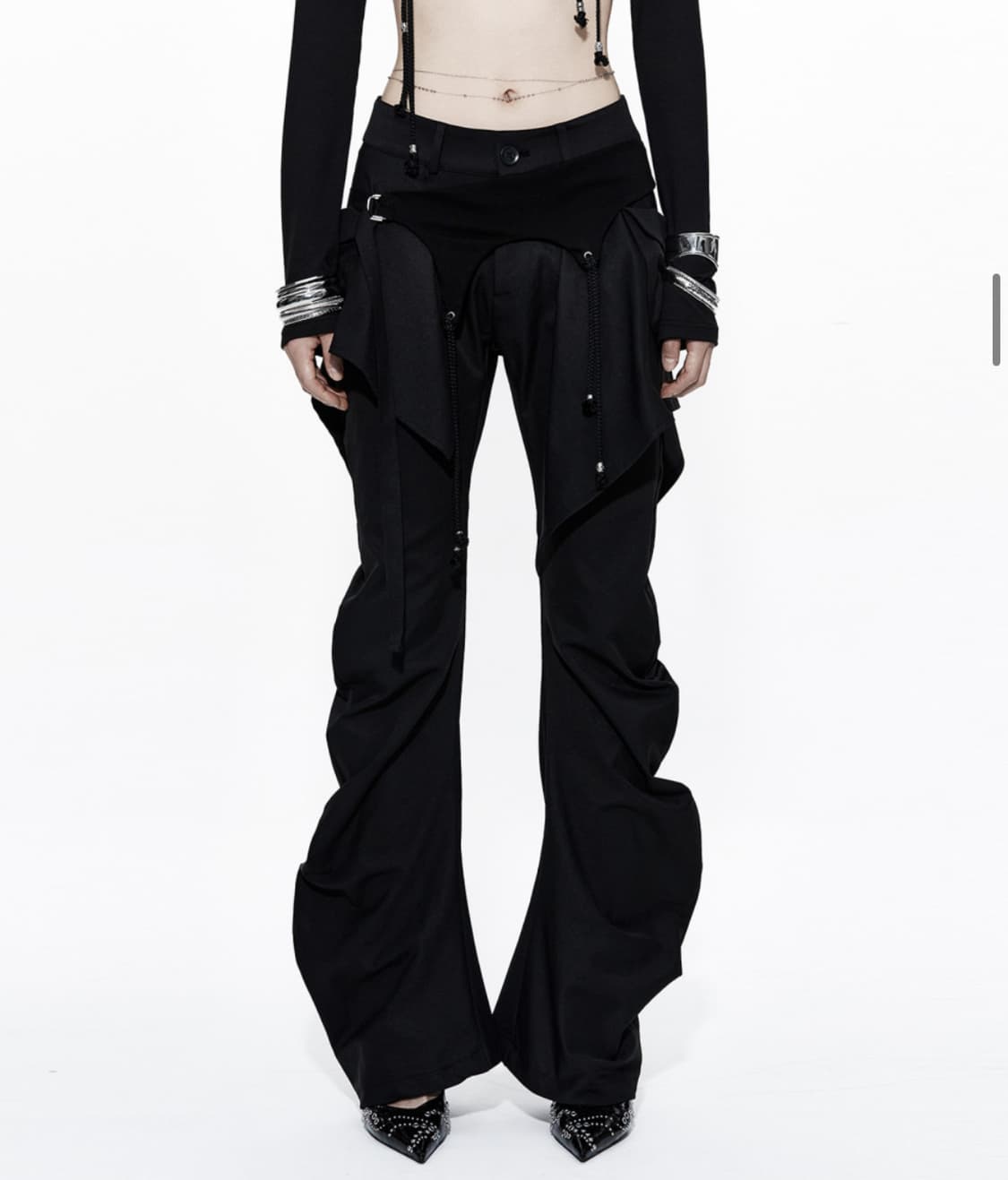 카시코 Layered Strap Pants black 상품이미지2