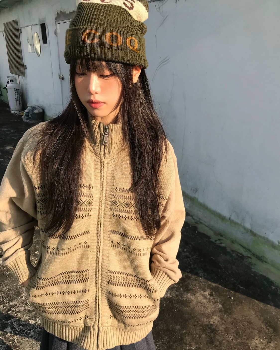 노르딕 니트 플리스 집업 상품이미지1