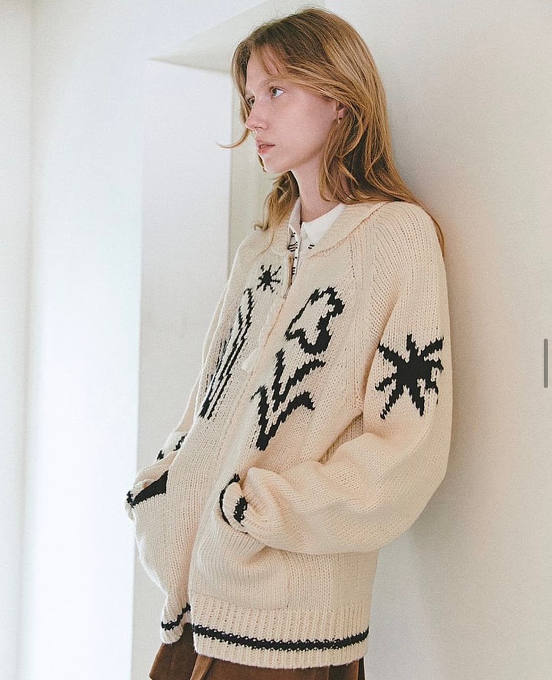 팔렛 니트집업 팝니다 상품이미지1