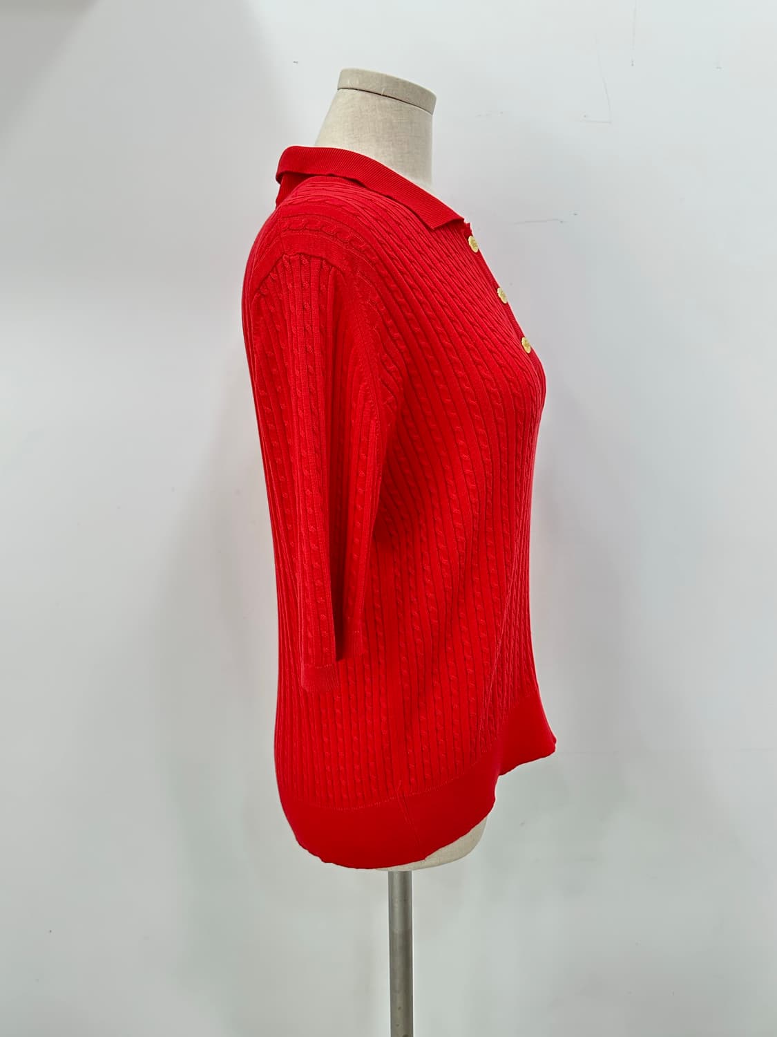 버버리 빈티지 금장 버튼 니트 상품이미지2