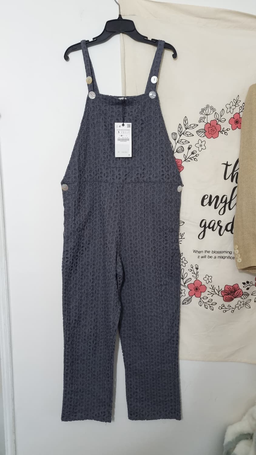 ZARA 아일렛 점프수트S(새상품  상품이미지1