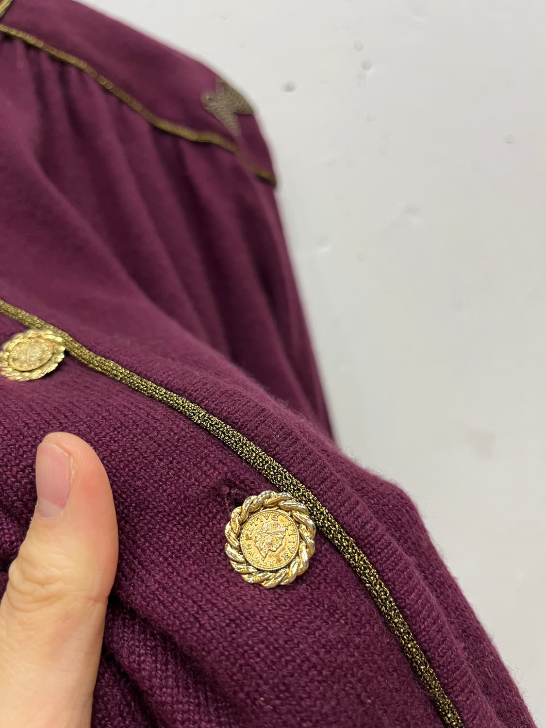 발리 BALLY 퓨어 캐시미어 금장 가디건 상품이미지3