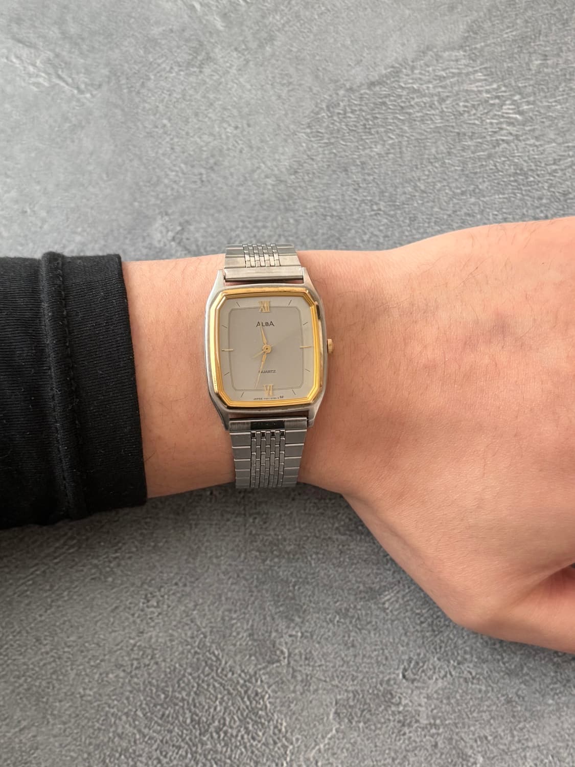 세이코 Seiko ALBA 쿼츠 스퀘어 콤비 상품이미지5