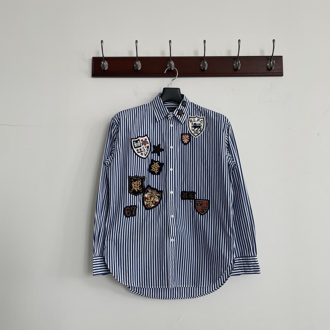 폴로 랄프로렌 패치워크 스트라이프 셔츠 상품이미지2