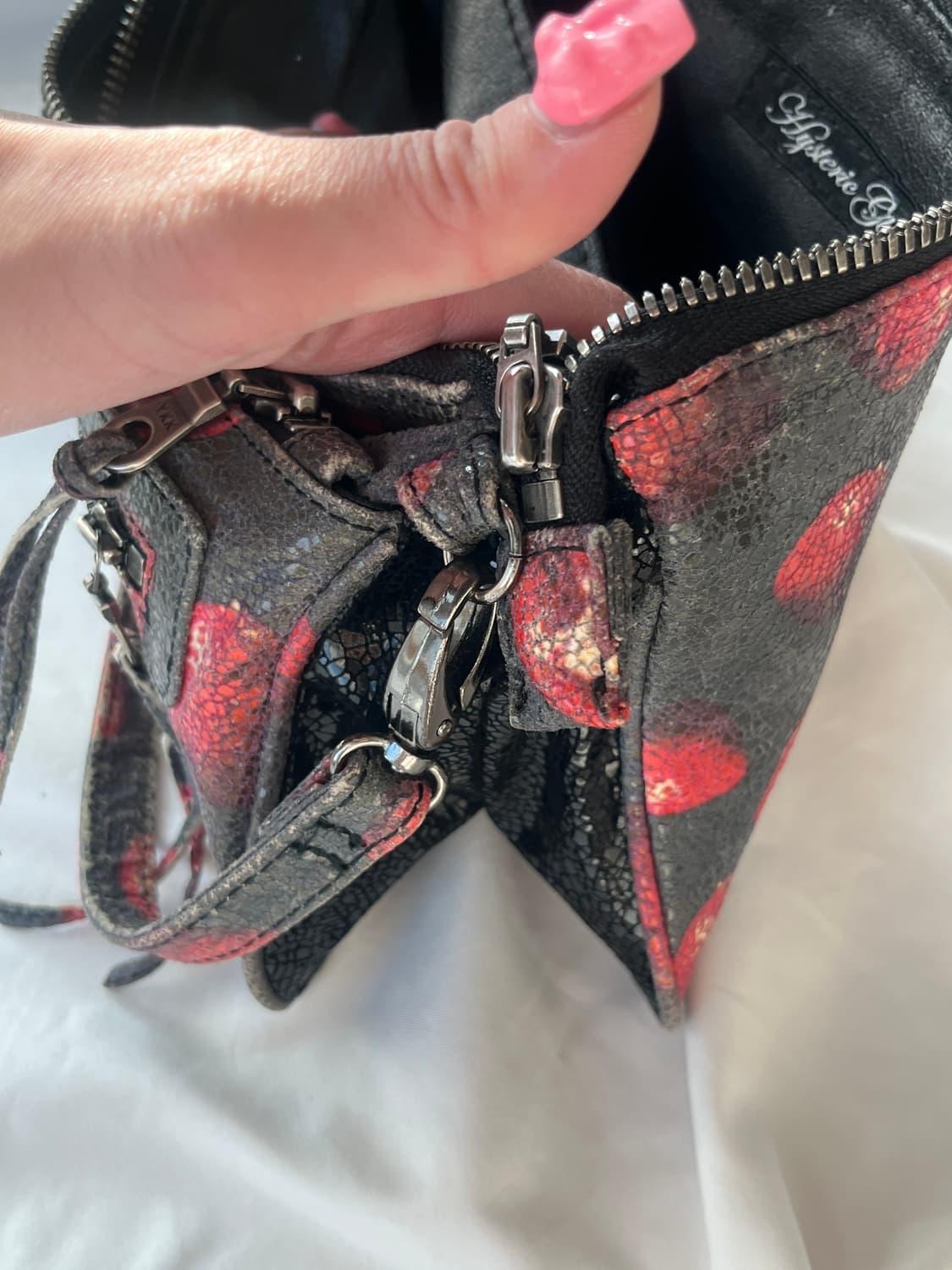 히스테릭 글래머 스컬베리 해골 딸기 가죽 레더 숄더 백 상품이미지7