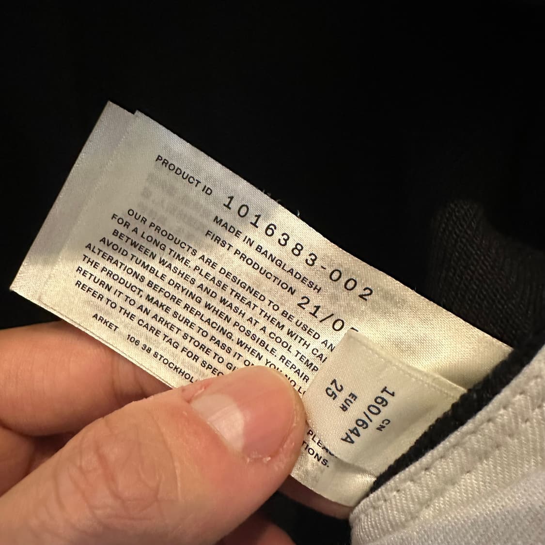 ARKET 아르켓 블랙 코튼 팬츠 상품이미지5