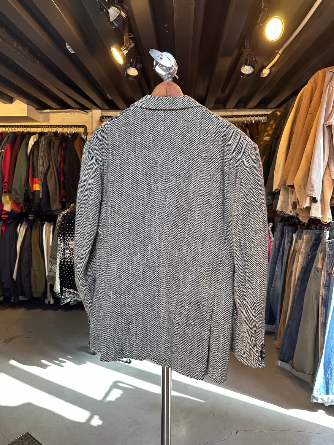 90s 폴로 랄프로렌 해리스 트위드 헤링본 자켓 made in usa 상품이미지2