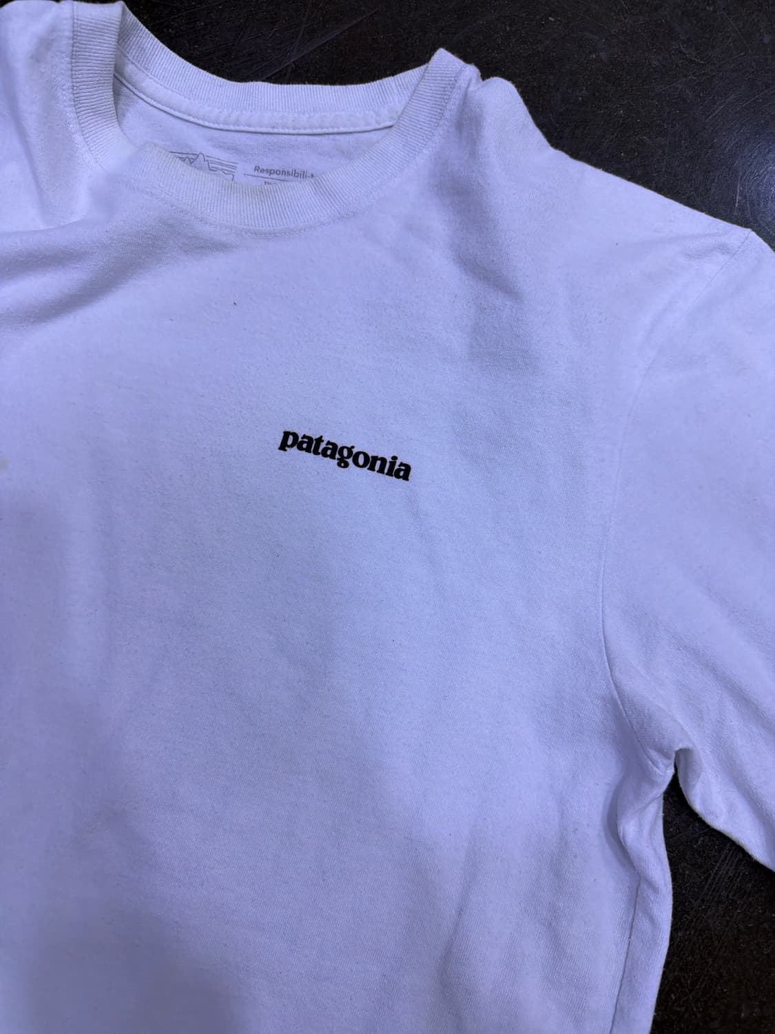 파타고니아 화이트 피쉬 로고 티셔츠 S 상품이미지3