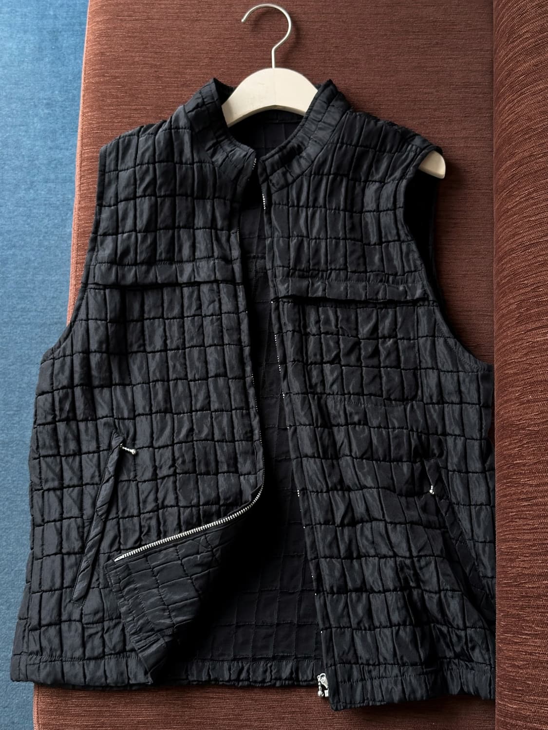 Washed poly quilted design vest 상품이미지1