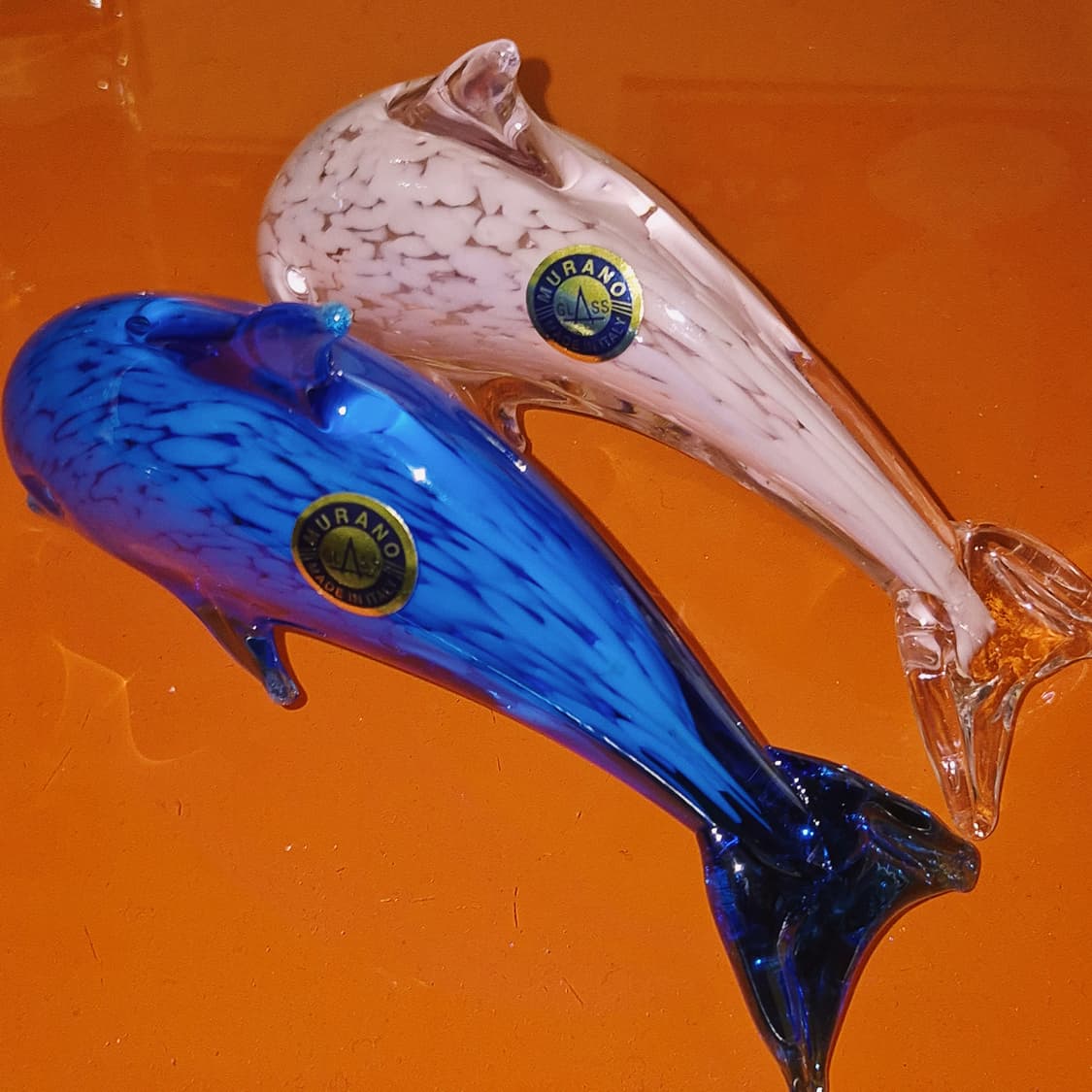 80s 이탈리아 무라노 핸드블로운 돌고래 세트 상품이미지10
