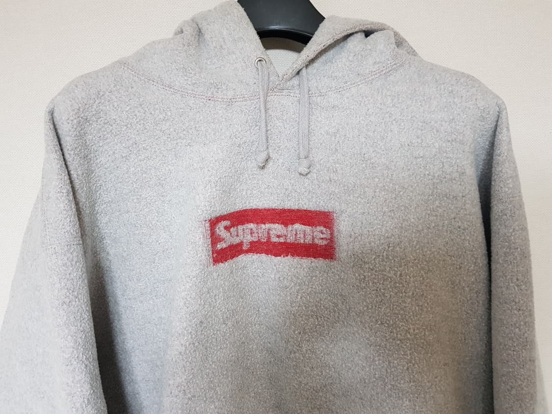 슈프림 인사이드아웃 박스로고 후드 티셔츠 그레이 상품이미지4