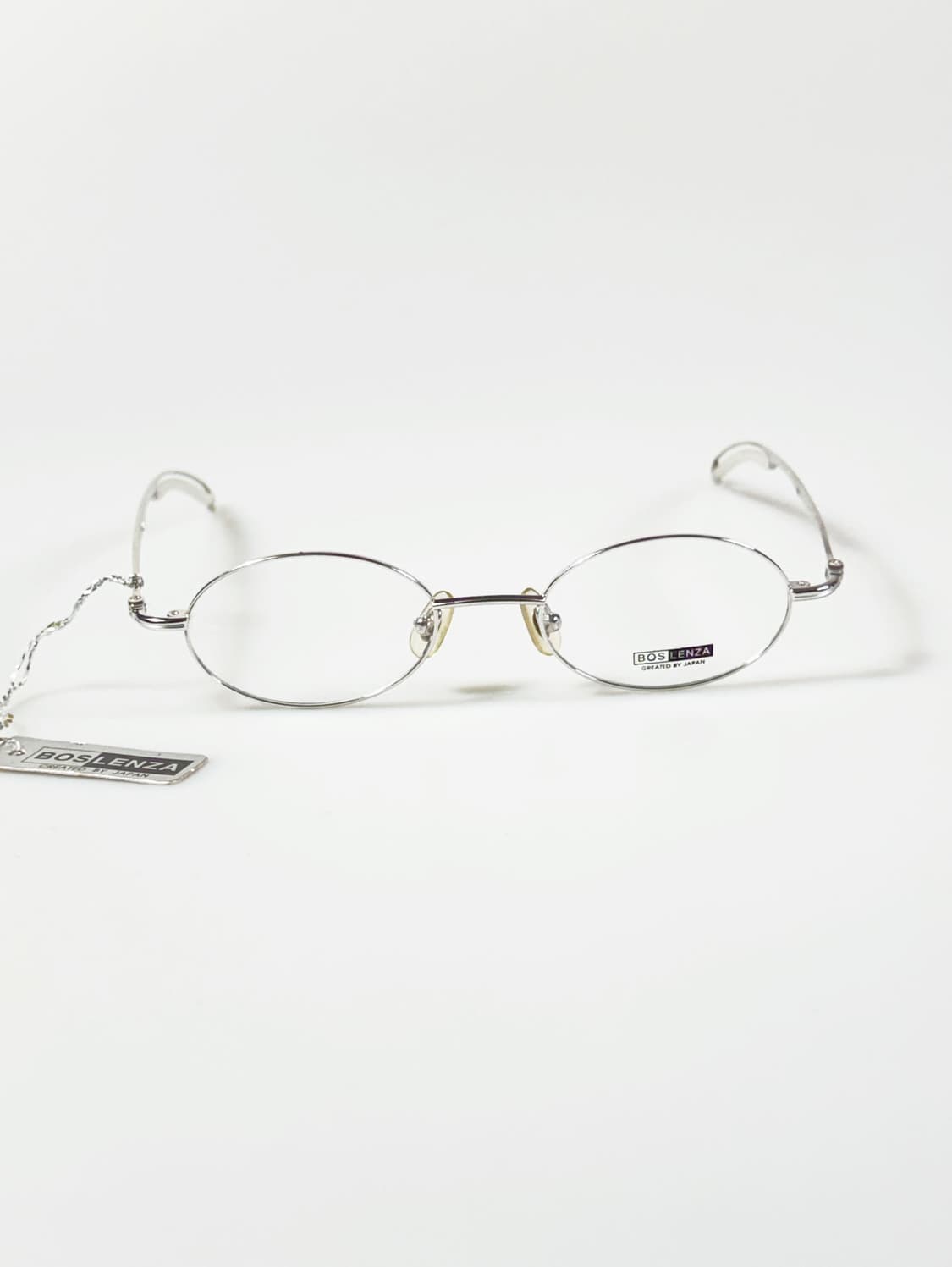 BOS LENZA 실버 슬임 오벌 메탈 프레임 빈티지 안경 상품이미지2