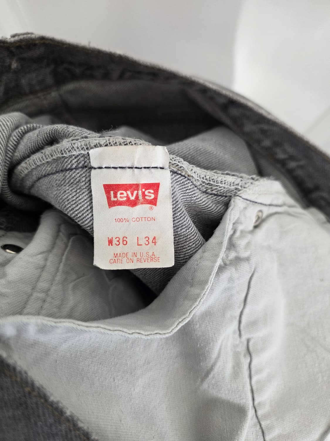 [34] 크롬하츠 리바이스 빈티지 501 플레인 블랙 워싱 데님 상품이미지7