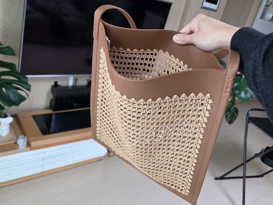 [정품] 타임옴므 22ss 보헤미안 레더 크로셰 숄더백 상품이미지1