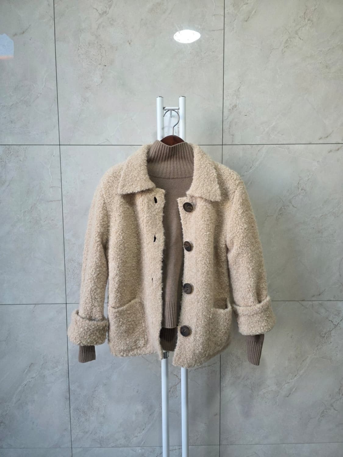 부클 니트자켓 상품이미지2