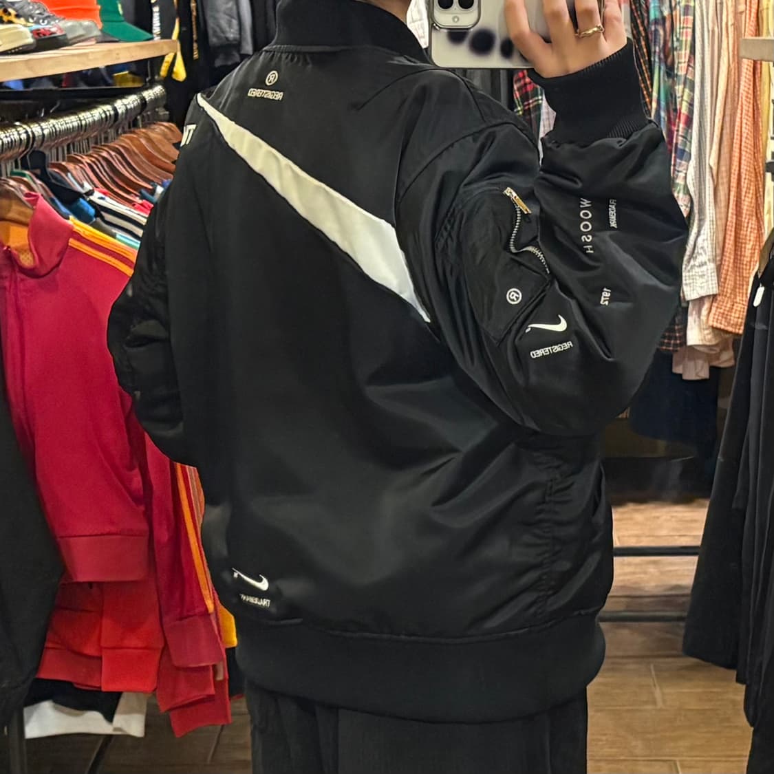 [HI] VTG Nike 보머 자켓 블랙 상품이미지6