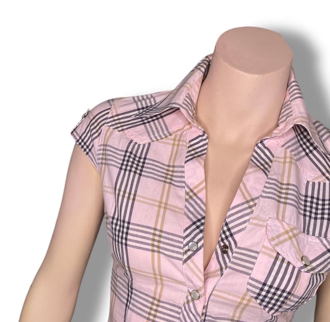 빈티지 체크 반팔 셔츠 상품이미지5