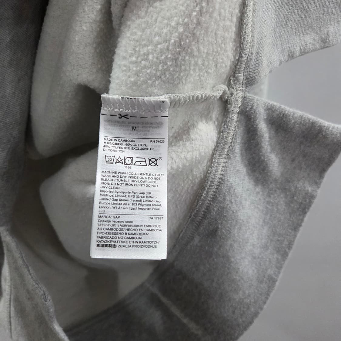 갭 스펠로고 프린팅 맨투맨 M 상품이미지3