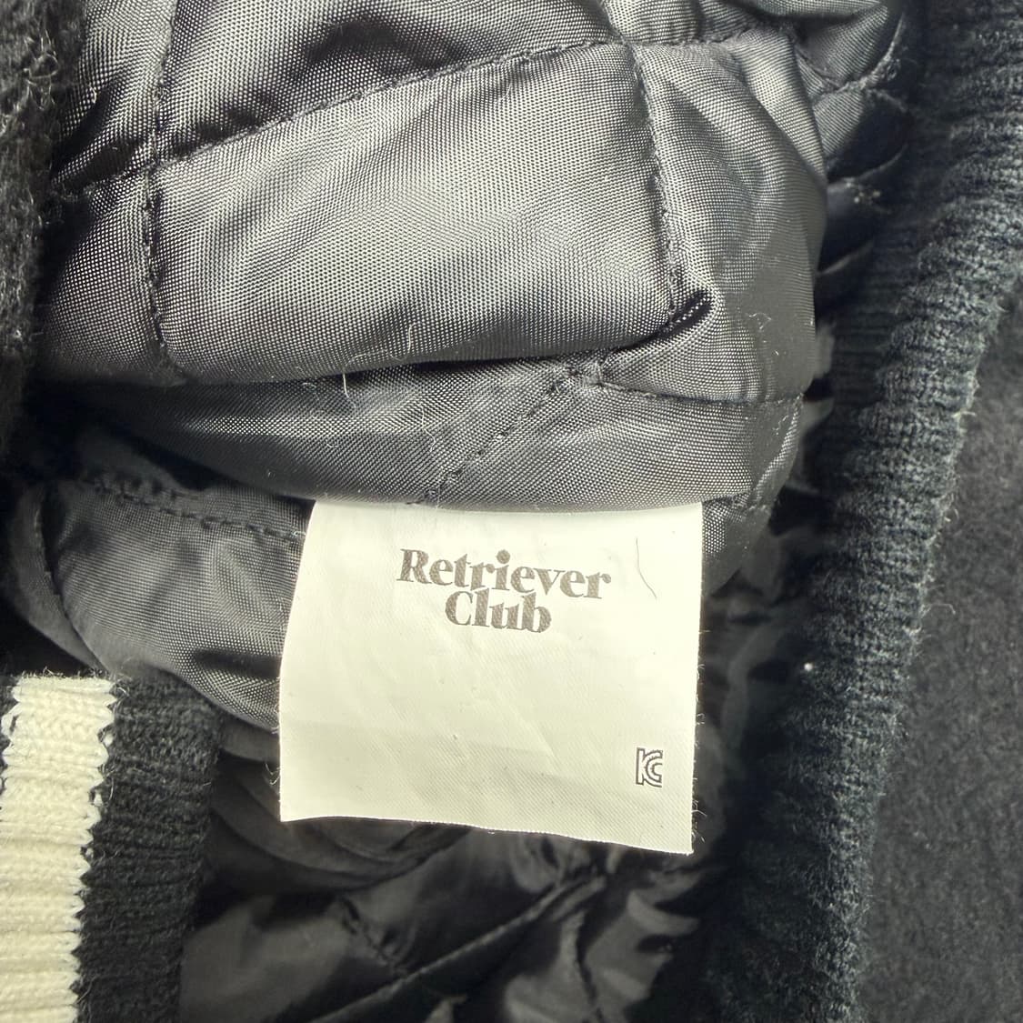 리트리버클럽 블랙 울 바시티 자켓 L 상품이미지8