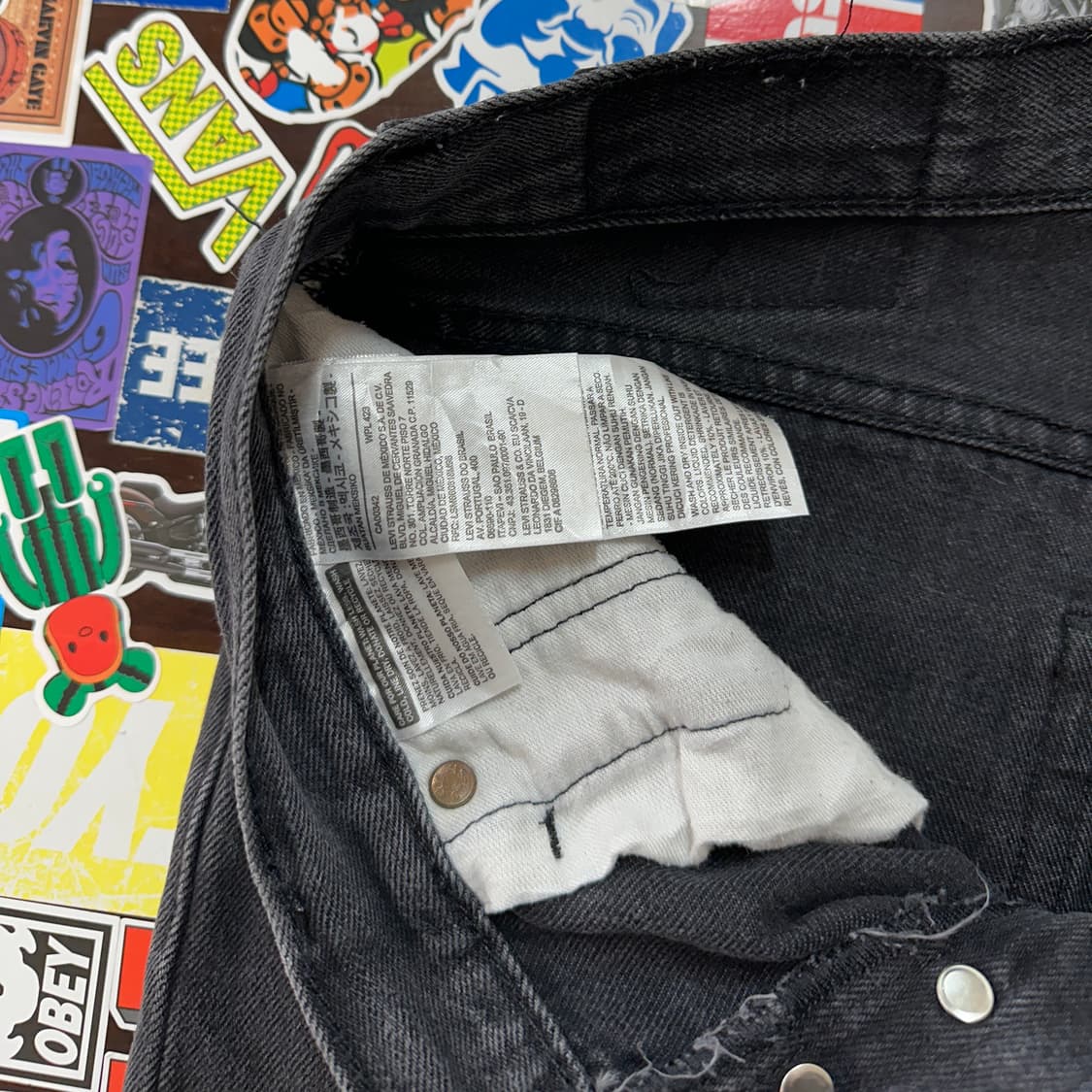 리바이스 501 블랙 진 데님 팬츠 31 상품이미지8