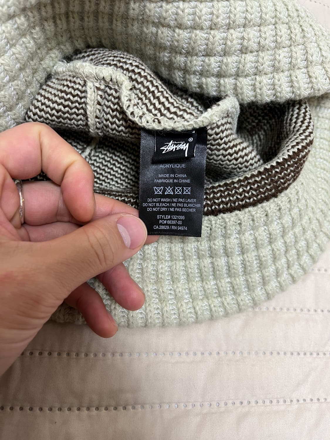 [L/XL] 스투시 자카드 니트 버킷햇 상품이미지2