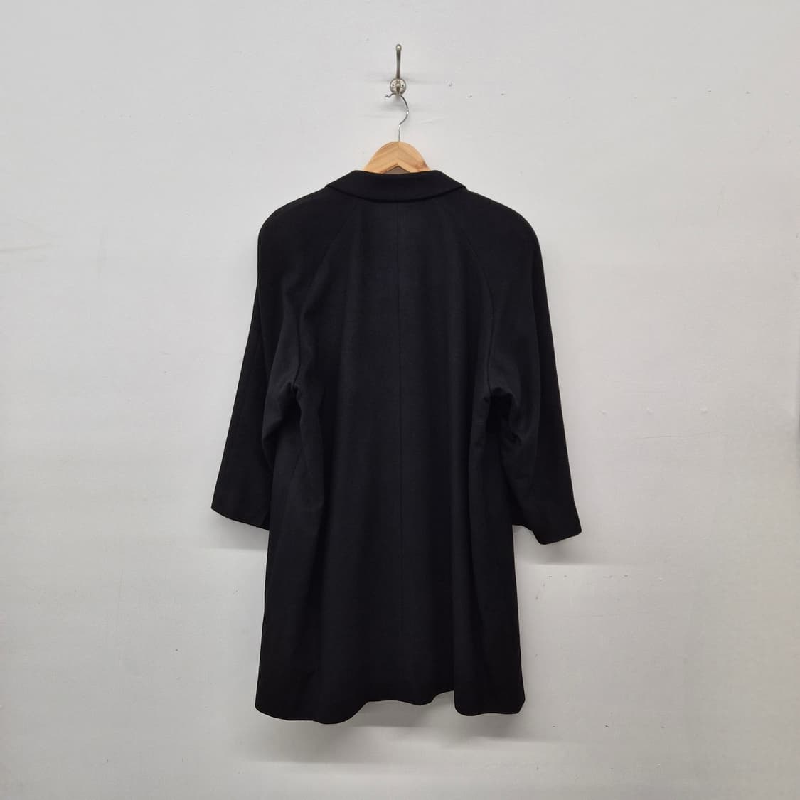 캐시미어 100%  블랙 더블 버튼 코트 남녀공용 M 상품이미지6