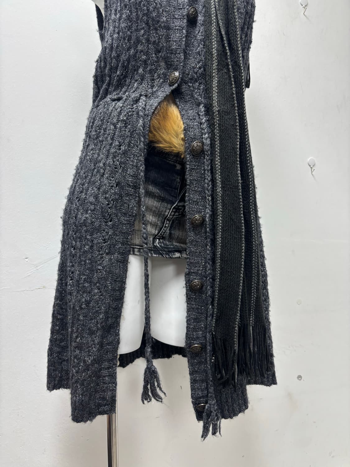 Grunge Fairy Long Hoodie Knit Cardigan 상품이미지3