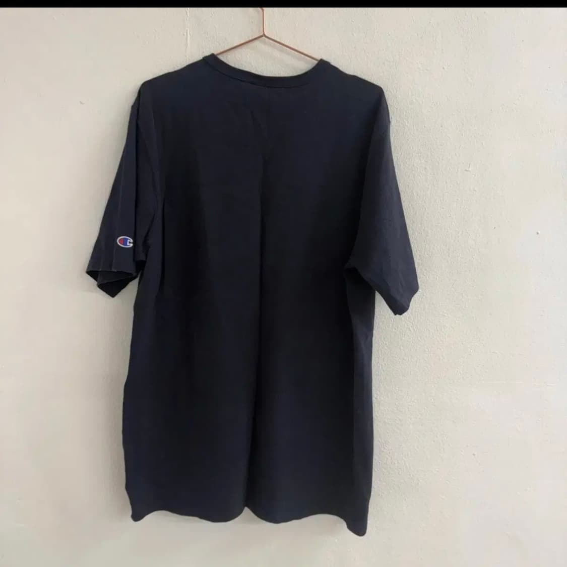 챔피온 오버핏 스몰 로고 블랙 티셔츠 (XL) 상품이미지3