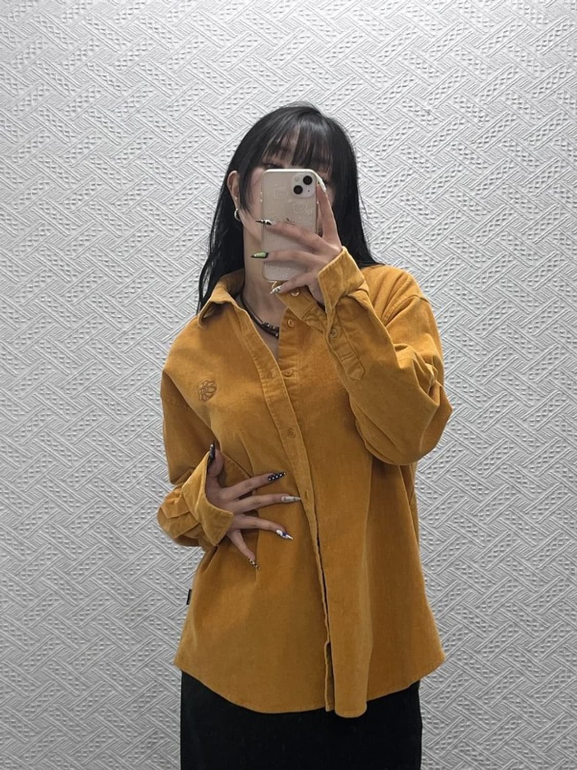 와릿이즌 와키윌리 레트로 머스타드 코듀로이 셔츠 XL C08778 상품이미지2