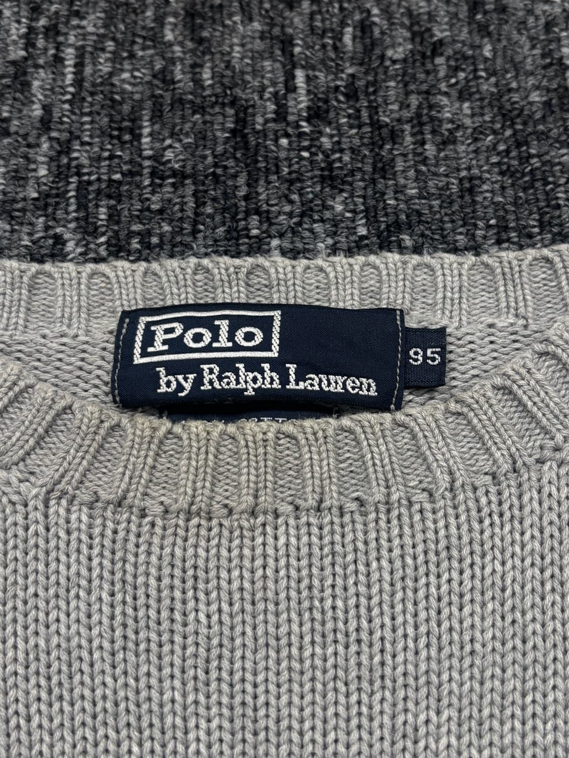 폴로 그레이 코튼 크루넥 니트 상품이미지5