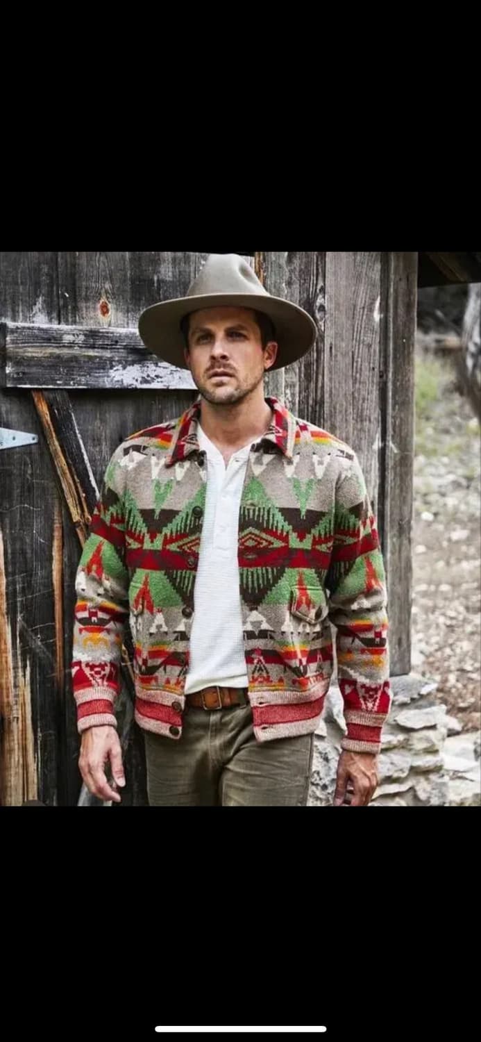 RRL 더블알엘 캐시미어 믹스드 네이티브 울 니트 자켓 XL 상품이미지1