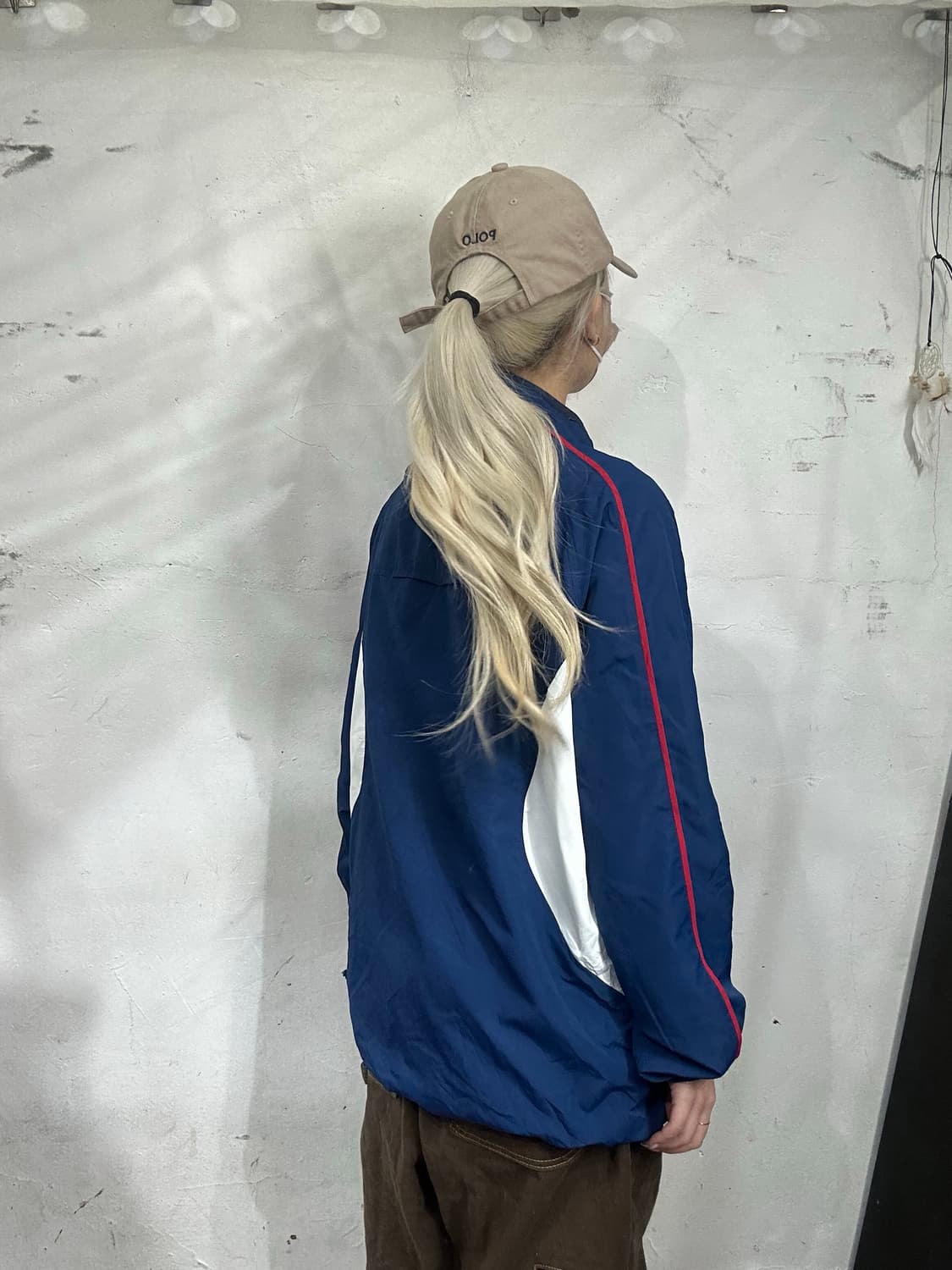 일본 빈티지 lions 네이비 유니폼 바람막이 자켓 M 상품이미지3